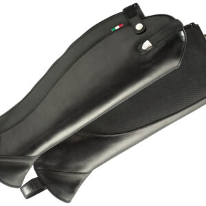 TATTINI Half Chaps - Gambali - Black Leather