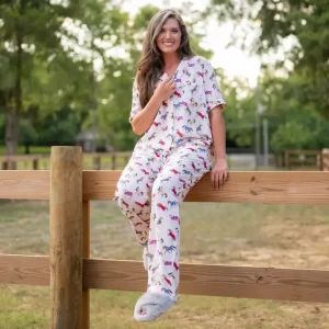 AWST INTERNATIONAL Loungewear Pant Set - Horses In Blankets
