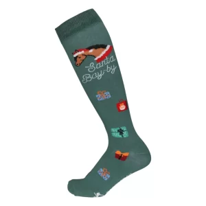 DAPPLEBAY Boot Socks - Santa Bay-by - Evergreen- One Size