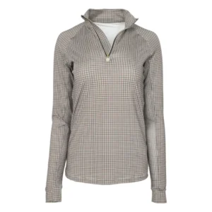 DAPPLEBAY Bay Houndstooth 1/4 Zip Riding Top